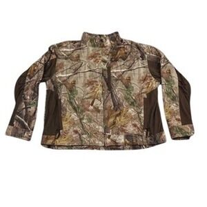 Rocky Jacket Mens Large Camo Realtree AP Scent IQ Atomic Full Zip Fleece Hunting